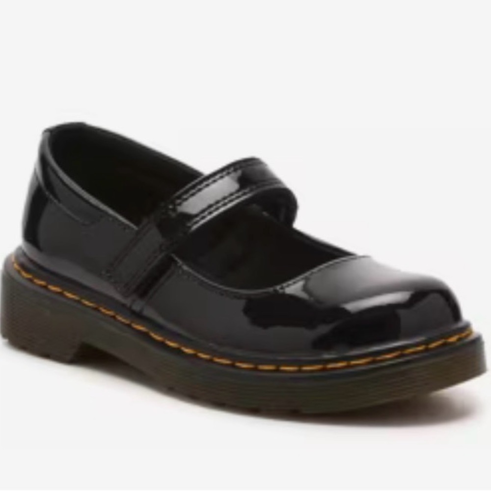 Dr Marten Black Patent Mary Jane